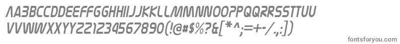 NasalizationcdItalic Font – Gray Fonts on White Background