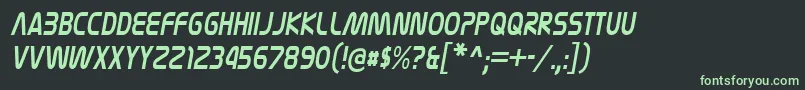 Шрифт NasalizationcdItalic – зелёные шрифты на чёрном фоне