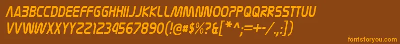 NasalizationcdItalic Font – Orange Fonts on Brown Background
