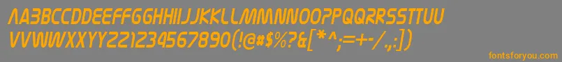 NasalizationcdItalic-fontti – oranssit fontit harmaalla taustalla