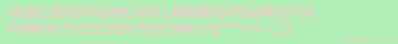 NasalizationcdItalic Font – Pink Fonts on Green Background