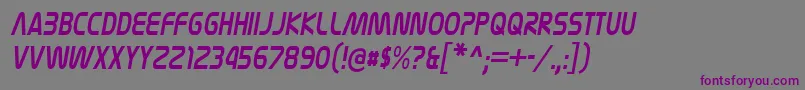 NasalizationcdItalic Font – Purple Fonts on Gray Background