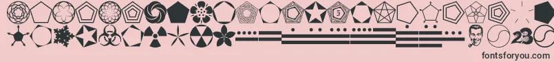 Weitere Informationen zur FnordPodge-Schriftart FnordPodge-Schriftart – Schwarze Schriften auf rosa Hintergrund