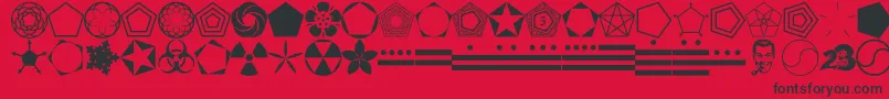 FnordPodge Font – Black Fonts on Red Background