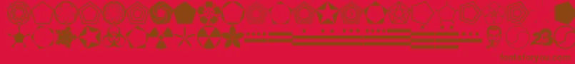 FnordPodge Font – Brown Fonts on Red Background