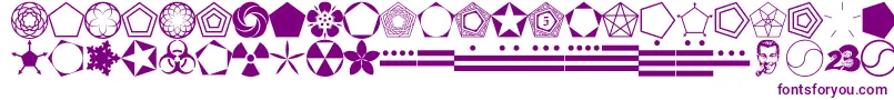 FnordPodge Font – Purple Fonts on White Background