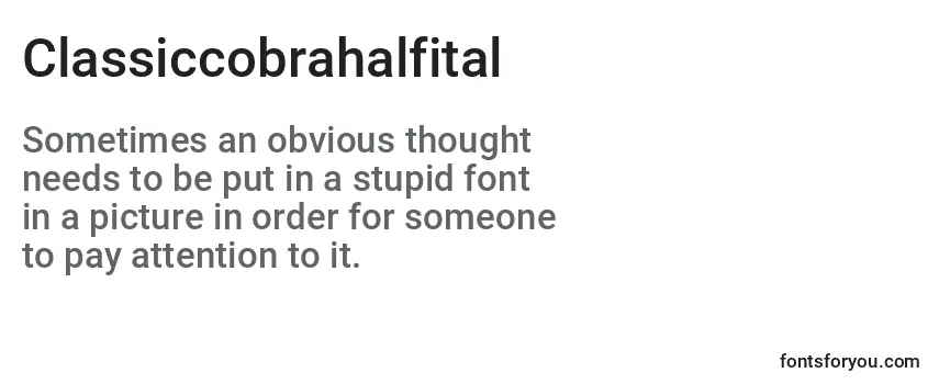 Classiccobrahalfital Font