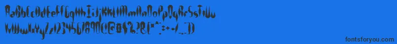 Quillexs Font – Black Fonts on Blue Background