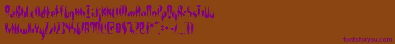 Quillexs-Schriftart – Violette Schriften auf braunem Hintergrund