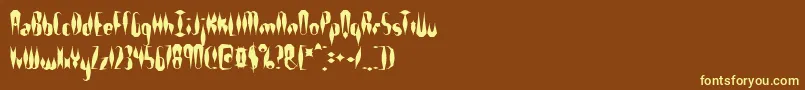 Шрифт Quillexs – жёлтые шрифты на коричневом фоне