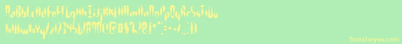 Шрифт Quillexs – жёлтые шрифты на зелёном фоне