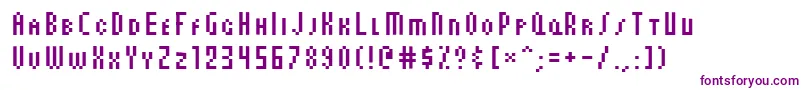 AuxDotbitcCondSmallcaps Font – Purple Fonts on White Background