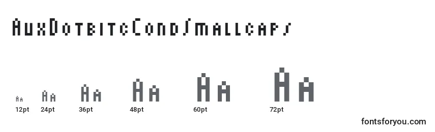 AuxDotbitcCondSmallcaps Font Sizes