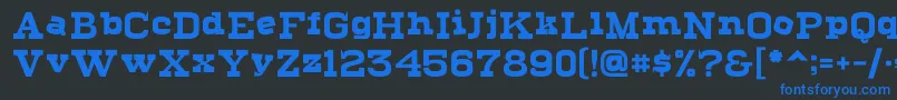 Levityboing Font – Blue Fonts on Black Background