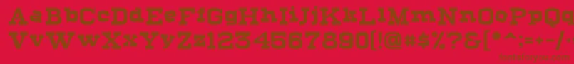 Levityboing Font – Brown Fonts on Red Background