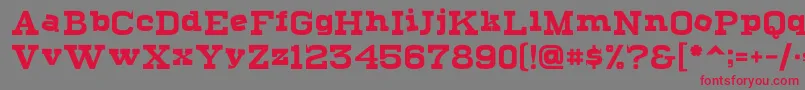 フォントLevityboing – 赤い文字の灰色の背景