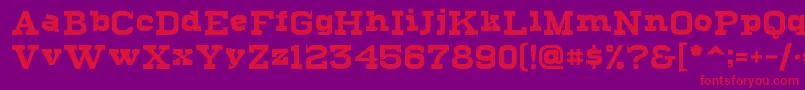 Levityboing Font – Red Fonts on Purple Background
