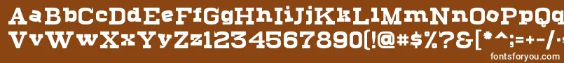 フォントLevityboing – 茶色の背景に白い文字