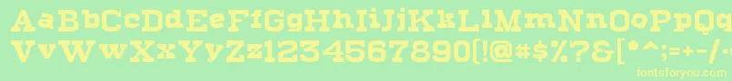 Levityboing Font – Yellow Fonts on Green Background