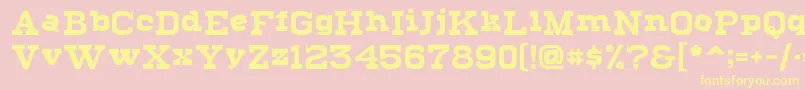 Levityboing Font – Yellow Fonts on Pink Background