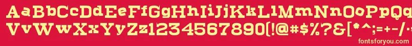 Levityboing Font – Yellow Fonts on Red Background