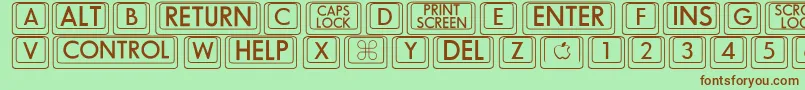BkcapRegular Font – Brown Fonts on Green Background