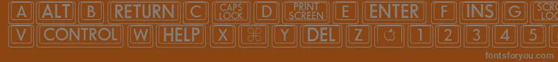 Шрифт BkcapRegular – серые шрифты на коричневом фоне