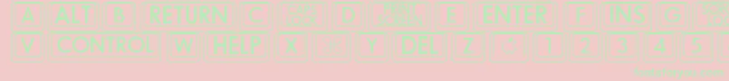 Шрифт BkcapRegular – зелёные шрифты на розовом фоне