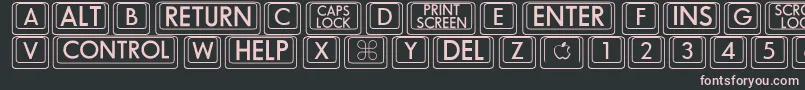 BkcapRegular Font – Pink Fonts on Black Background