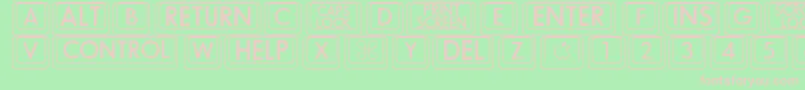 BkcapRegular Font – Pink Fonts on Green Background