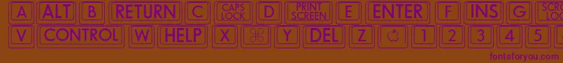 BkcapRegular Font – Purple Fonts on Brown Background
