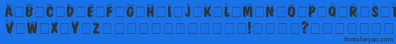 FirebugCapsSsi Font – Black Fonts on Blue Background