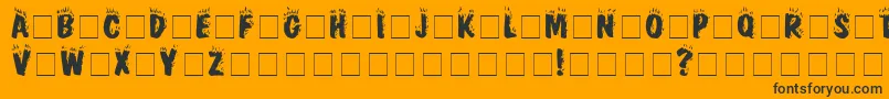 FirebugCapsSsi Font – Black Fonts on Orange Background