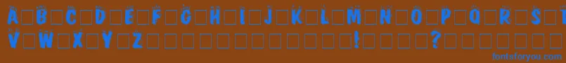 Шрифт FirebugCapsSsi – синие шрифты на коричневом фоне