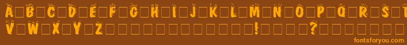 FirebugCapsSsi Font – Orange Fonts on Brown Background