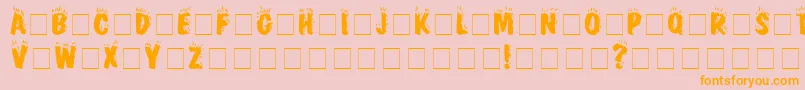 Fonte FirebugCapsSsi – fontes laranjas em um fundo rosa
