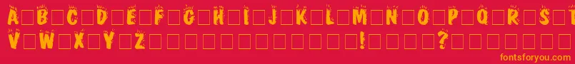FirebugCapsSsi Font – Orange Fonts on Red Background