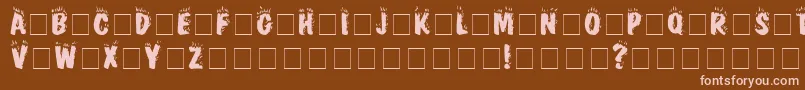 FirebugCapsSsi Font – Pink Fonts on Brown Background