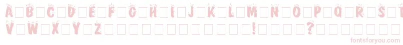 フォントFirebugCapsSsi – 白い背景にピンクのフォント