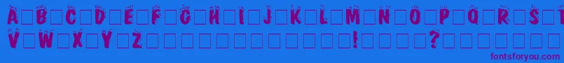 FirebugCapsSsi Font – Purple Fonts on Blue Background