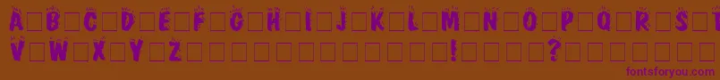 FirebugCapsSsi Font – Purple Fonts on Brown Background