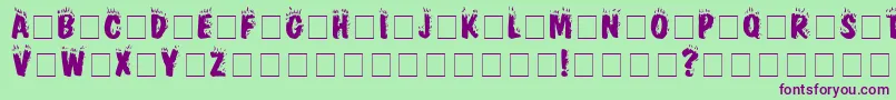 FirebugCapsSsi Font – Purple Fonts on Green Background