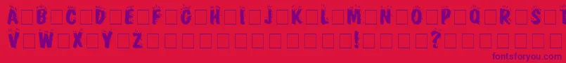 FirebugCapsSsi Font – Purple Fonts on Red Background