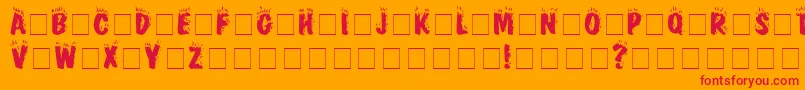 FirebugCapsSsi Font – Red Fonts on Orange Background