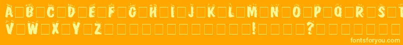フォントFirebugCapsSsi – オレンジの背景に黄色の文字