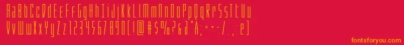 フォントPhantaconexpand – 赤い背景にオレンジの文字