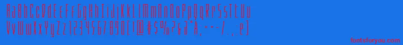 Phantaconexpand Font – Red Fonts on Blue Background