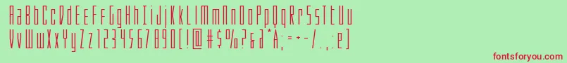 Phantaconexpand Font – Red Fonts on Green Background