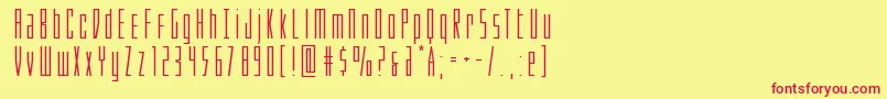 Phantaconexpand Font – Red Fonts on Yellow Background
