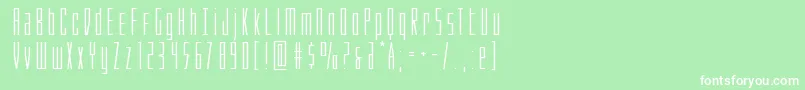 フォントPhantaconexpand – 緑の背景に白い文字